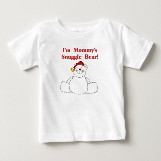 T-shirt Mamãe de Urso de Combate de mamãe Natal (Frente)