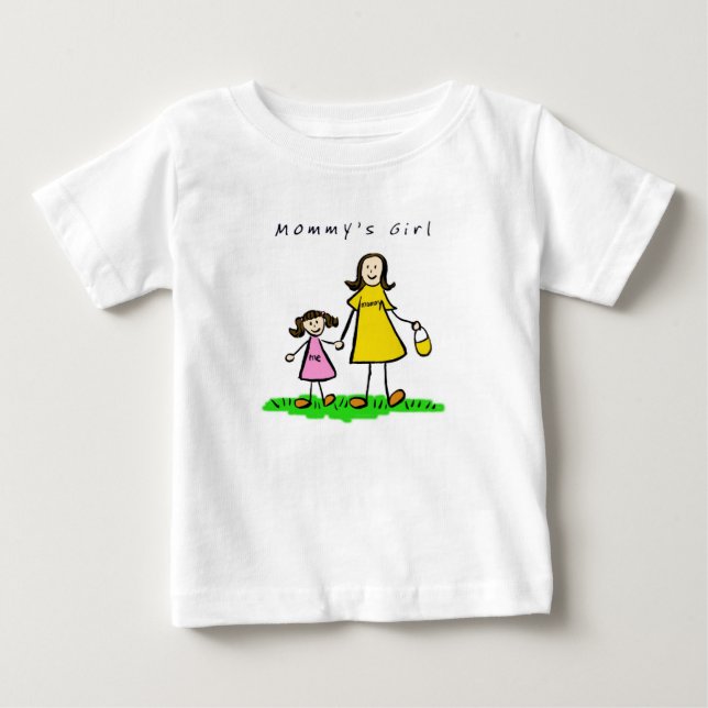 T-shirt Mamãe e eu (Brunette com título) (Frente)
