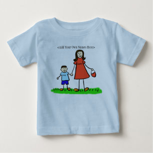 T-Shirt mamãe e Me (Brunette - Nomes Personalizad