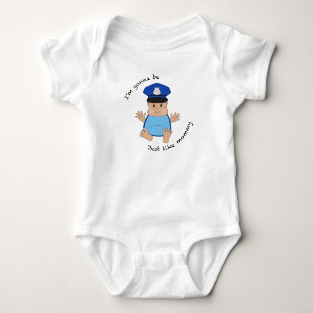 T-shirt Mamãe policial (Frente)