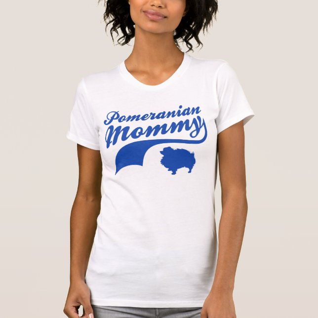 T-shirt Mamães de Pomeranian (Frente)