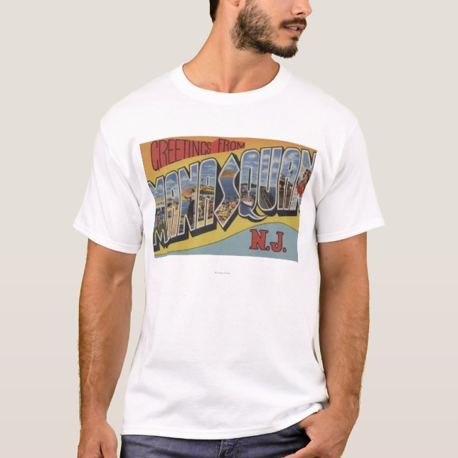 T-shirt Manasquan, New-jersey - grandes cenas da letra (Frente)