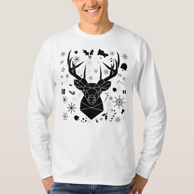 T-shirt manches longues pour hommes pour noël (Frente)