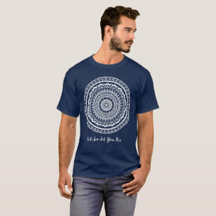 T-shirt Mandala Branca Deixe o mar te libertar