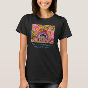 T-shirt Mandala de girassol rosa abstrato