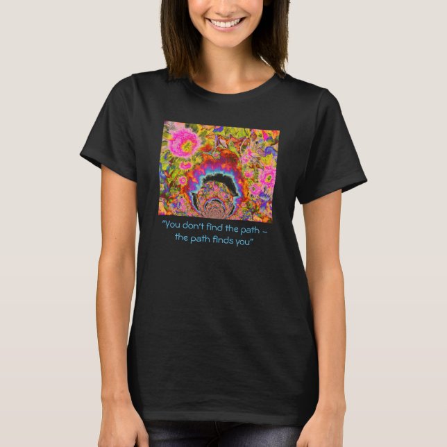 T-shirt Mandala de girassol rosa abstrato (Frente)