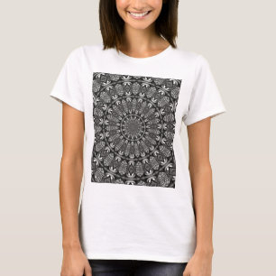 T-shirt Mandala Monocromático