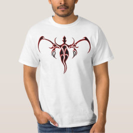 T-shirt Mandalá Tribal Ornado Preto e Vermelho de Elefante