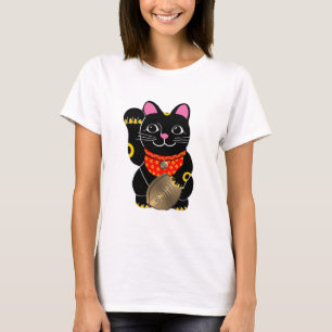 T-shirt Maneki preto Neko