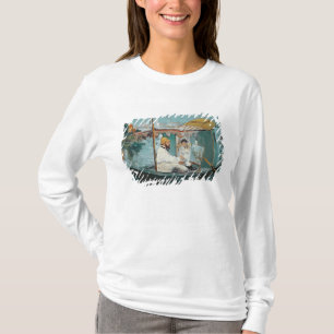 T-shirt Manet Monet em seu estúdio de flutuação, 1874