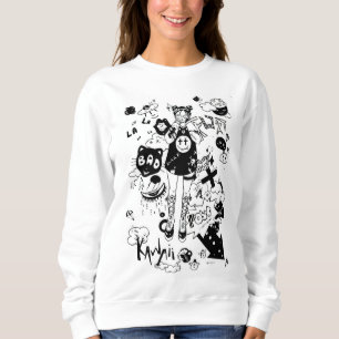 T-shirt manga kawaii black and white