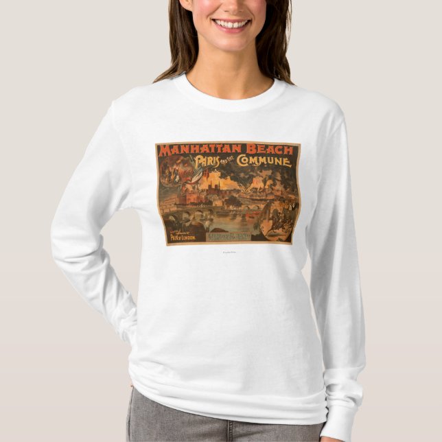 T-shirt Manhattan Beach - Paris e o jogo da comuna (Frente)