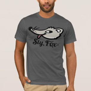 T-shirt manhoso do gráfico da raposa
