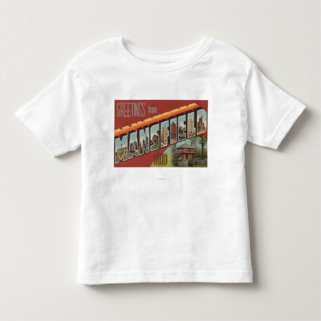 T-shirt Mansfield, Ohio - grandes cenas da letra (Frente)