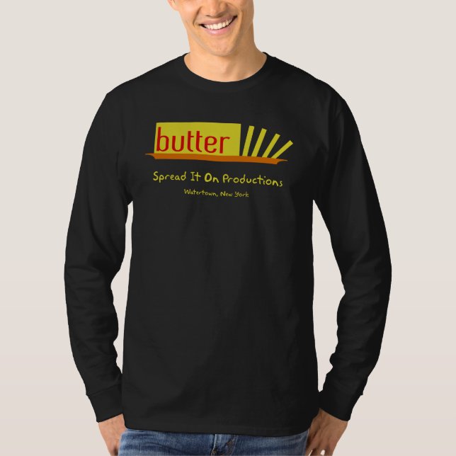 T-shirt manteiga preta (Frente)