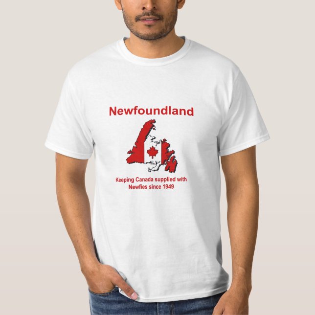 T-SHIRT MANTENDO CANADÁ FORNECIDO COM O NEWFIES DESDE 1949 (Frente)