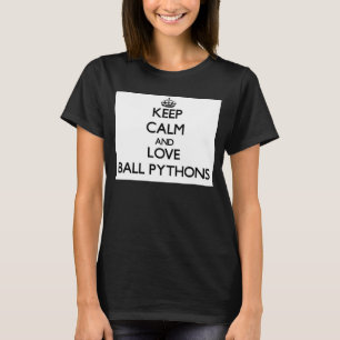 T-shirt Mantenha a calma e ame pitães da bola
