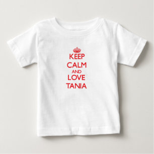 T-shirt Mantenha a calma e ame Tania