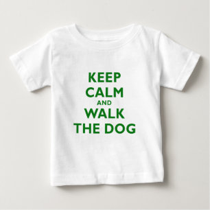 T-shirt Mantenha a calma e ande o cão