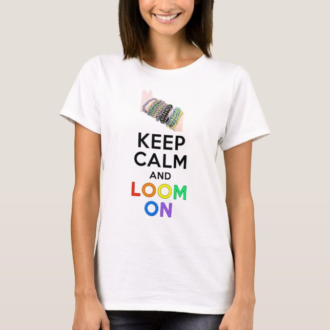 T-shirt Mantenha a calma e apareça sobre (Frente)
