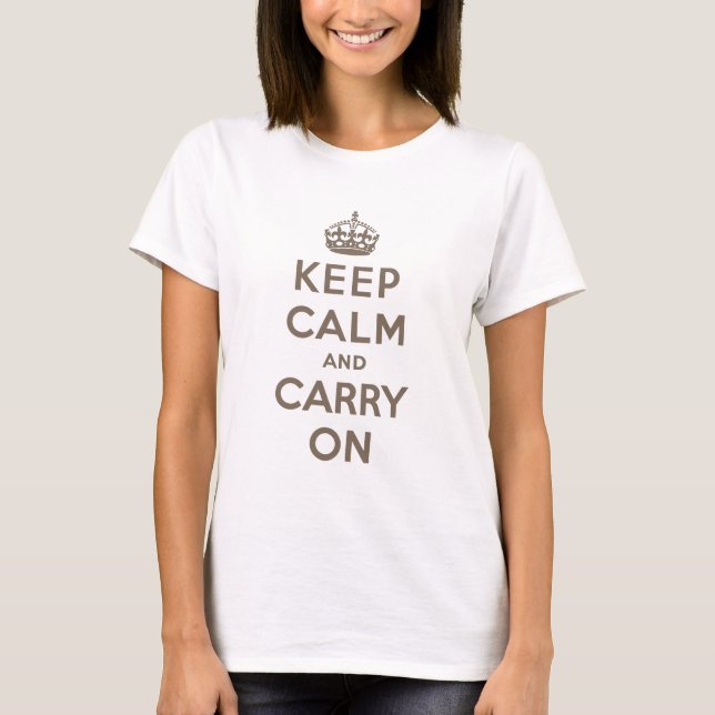 T-shirt Mantenha a calma e continue (Frente)