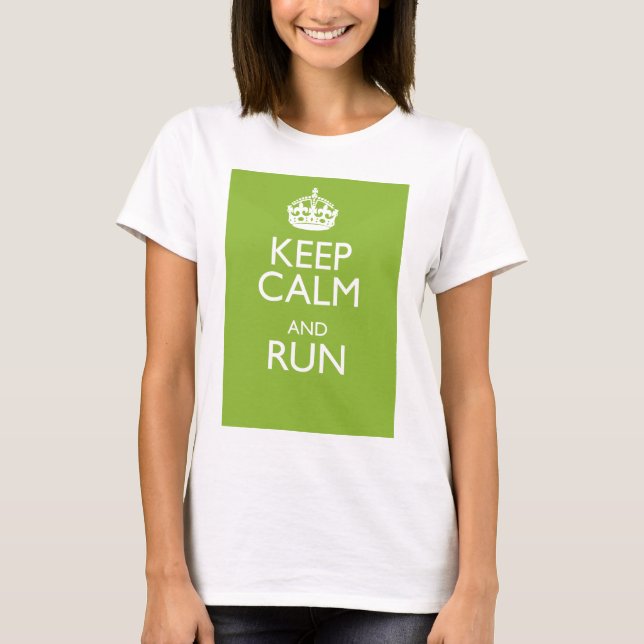 T-SHIRT MANTENHA A CALMA E CORRA (Frente)
