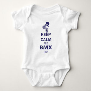 T-shirt Mantenha a calma e o BMX ligado