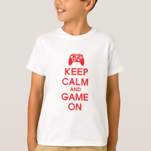 T-shirt Mantenha a calma e o jogo funcionando