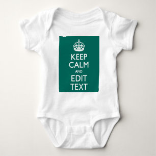 T-shirt Mantenha a calma e o seu texto sobre Turquesa de D