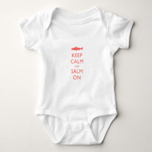 T-shirt Mantenha a calma e os salmões