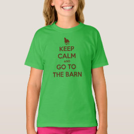 T-shirt Mantenha a calma e vá aos amantes do cavalo do