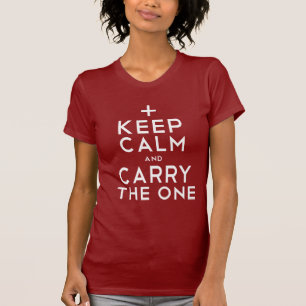 T-shirt Mantenha a calma - edição da adição