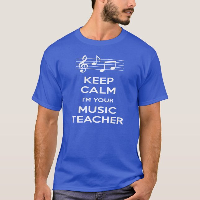 T-shirt Mantenha a calma que eu sou seu professor de (Frente)
