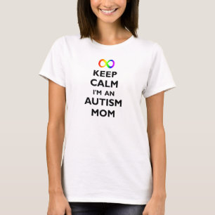 T-shirt Mantenha a calma que eu sou uma mamã do autismo