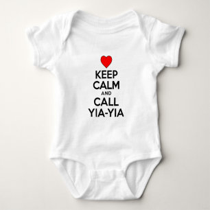 T-shirt Mantenha a chamada calma Yia-Yia