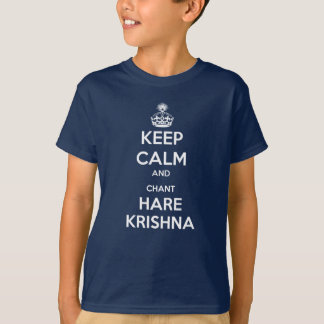 T-shirt Mantenha a lebre Krishna da calma e do canto