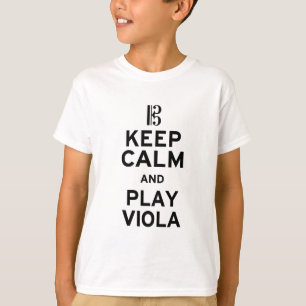 T-shirt Mantenha a viola da calma e do jogo