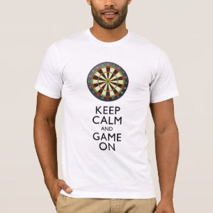 T-shirt MANTENHA CALM AND GAME ON - Dart Board