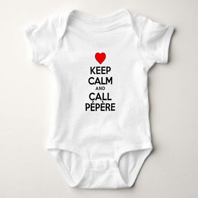 T-shirt Mantenha Calma E Chame Pepere (Frente)