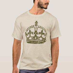 T-shirt MANTENHA CALMA E Vista o estilo de inclinação da C