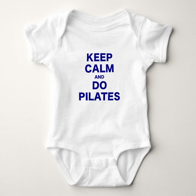 T-shirt Mantenha calmo e faça Pilates (Frente)