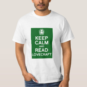 T-shirt Mantenha calmo e leia Lovecraft