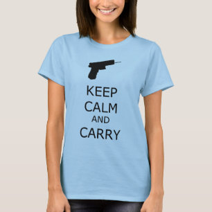T-shirt Mantenha campainha calma e do carregar
