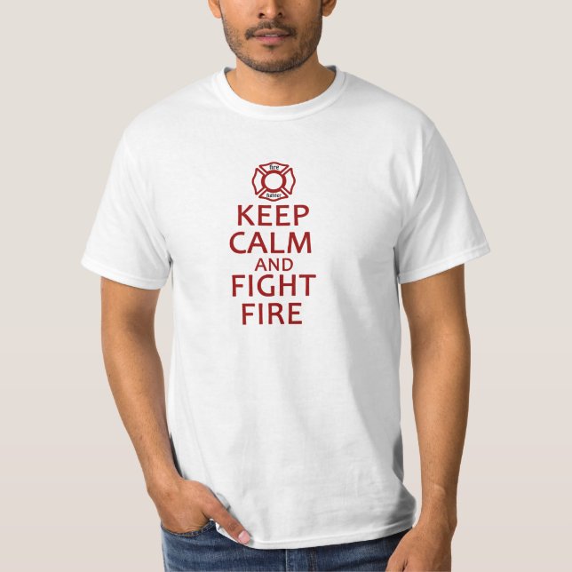 T-shirt Mantenha fogo calmo e da luta (Frente)
