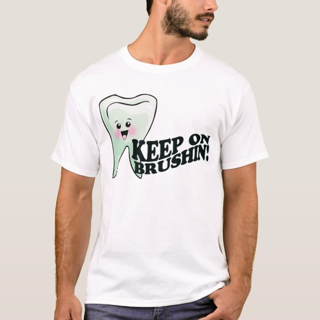 T-shirt Mantenha na escovadela! (Frente)