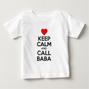 T-shirt Mantenha o babá calmo da chamada