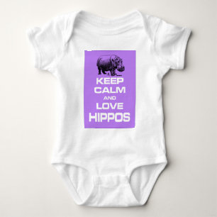 T-shirt Mantenha o roxo da calma e do design de Hippotamus