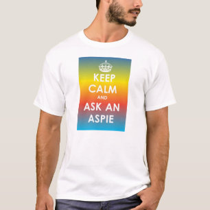 T-shirt Mantenha-se calmo e pergunte a um Aspie - multipai