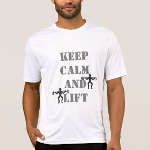 T-shirt Mantenha-Se Calmo Levantando O Comboio Levantando 