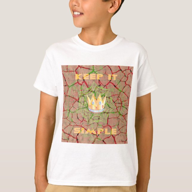 T-shirt Mantenha Simples: Arte de Clareza Real da Terra Qu (Frente)